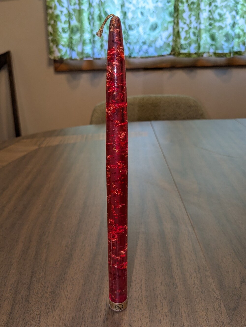 MCM Red Lucite Candle